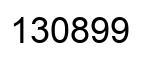 Number 130899 black image