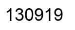 Number 130919 black image