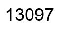Number 13097 black image