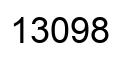 Number 13098 black image
