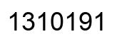 Number 1310191 black image