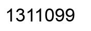 Number 1311099 black image