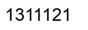 Number 1311121 black image
