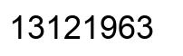 Número 13121963 imagen negro