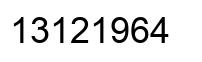 Número 13121964 imagen negro