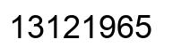 Número 13121965 imagen negro