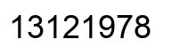 Number 13121978 black image