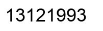 Número 13121993 imagen negro