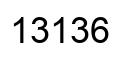 Number 13136 black image