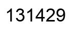 Number 131429 black image