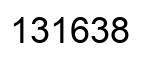 Number 131638 black image