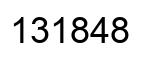 Number 131848 black image