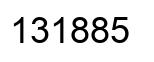 Number 131885 black image