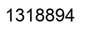Number 1318894 black image