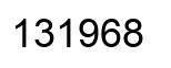 Number 131968 black image