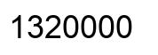 Number 1320000 black image