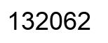 Number 132062 black image