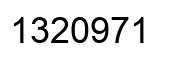 Number 1320971 black image
