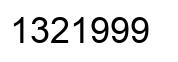 Number 1321999 black image