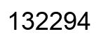 Number 132294 black image