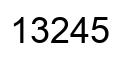 Number 13245 black image