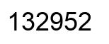 Número 132952 imagen negro