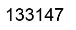 Number 133147 black image