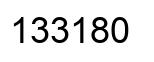 Número 133180 imagen negro