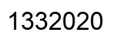 Number 1332020 black image