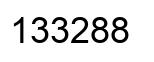 Number 133288 black image