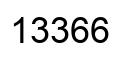 Number 13366 black image