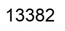 Number 13382 black image