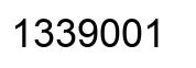Number 1339001 black image