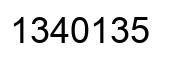 Número 1340135 imagen negro