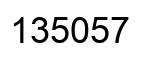 Number 135057 black image