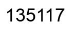 Number 135117 black image