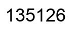 Number 135126 black image