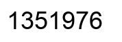 Number 1351976 black image