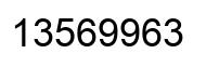 Number 13569963 black image