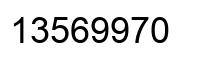 Number 13569970 black image