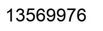 Number 13569976 black image
