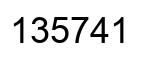 Number 135741 black image