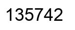 Number 135742 black image