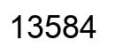 Number 13584 black image
