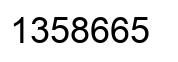 Number 1358665 black image