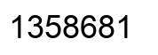 Number 1358681 black image