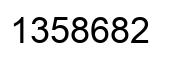 Number 1358682 black image