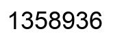 Number 1358936 black image