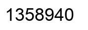Number 1358940 black image