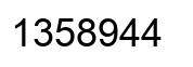 Number 1358944 black image
